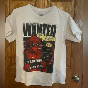 Marvel Deadpool white T-shirt adult size M